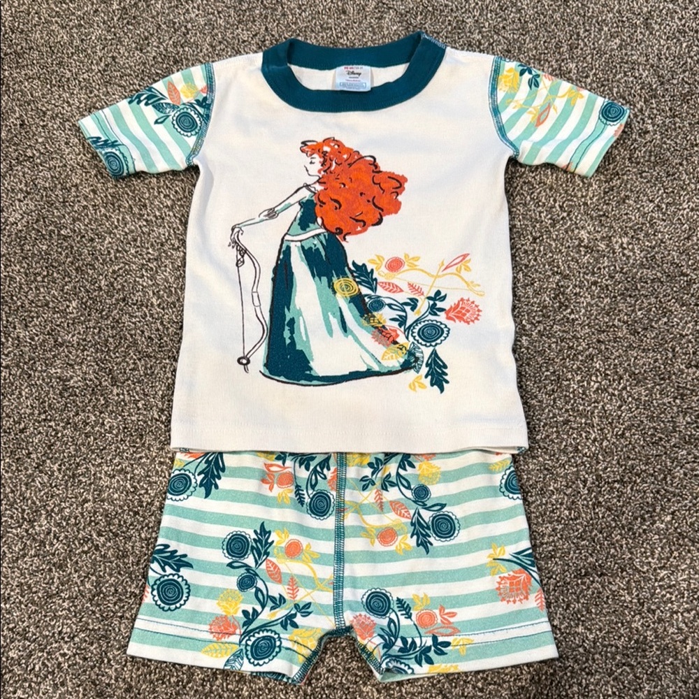Hanna Andersson Disney’s Merida from Brave Pajama Set - Teal, White & Orange